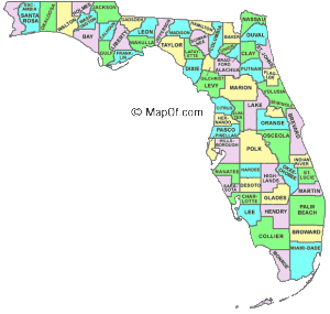 Florida county map
